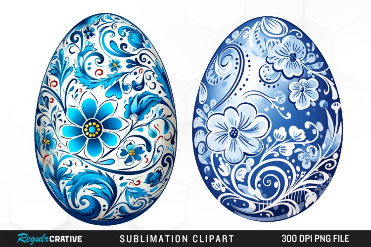 Watercolor Easter Eggs Clipart Image 18