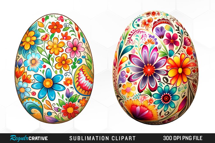 Watercolor Easter Eggs Clipart Image 19
