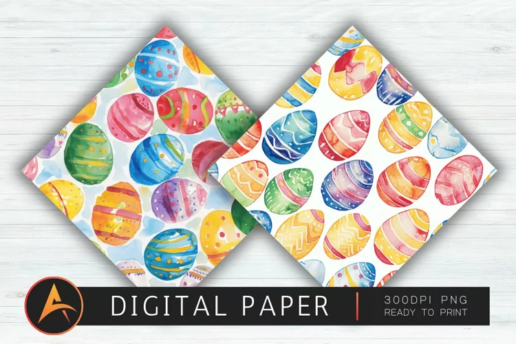 Watercolor Easter Eggs Wallpaper