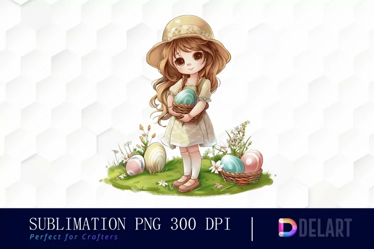 Easter Girl Design Clipart