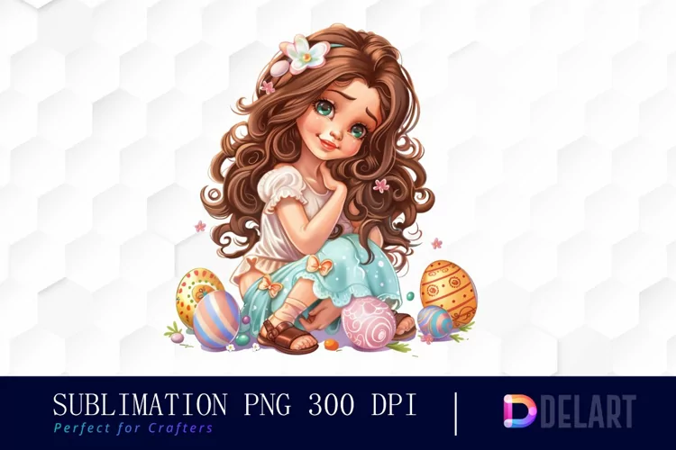 Easter Girl Graphics Clipart