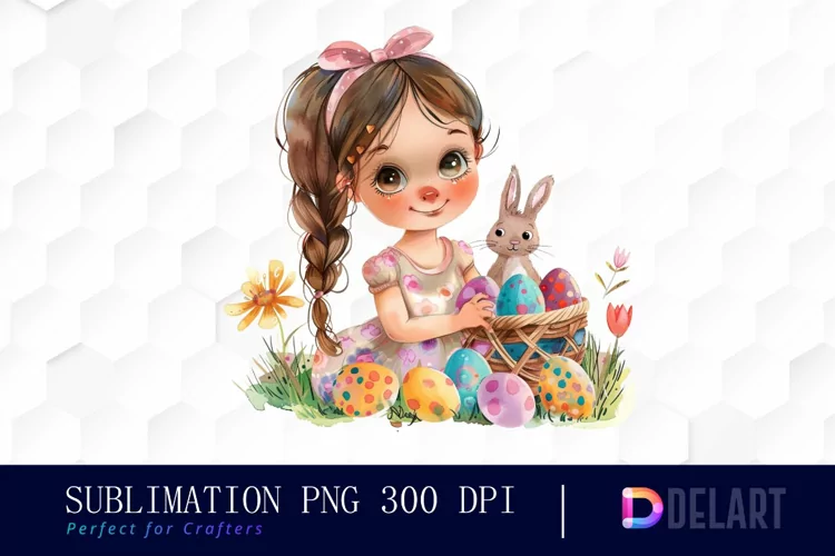 Easter Girl Design Clipart