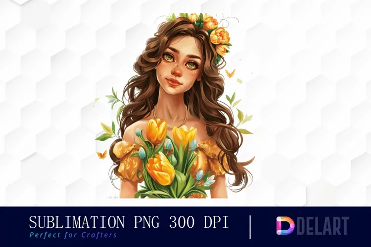 Easter Girl Graphics Clipart