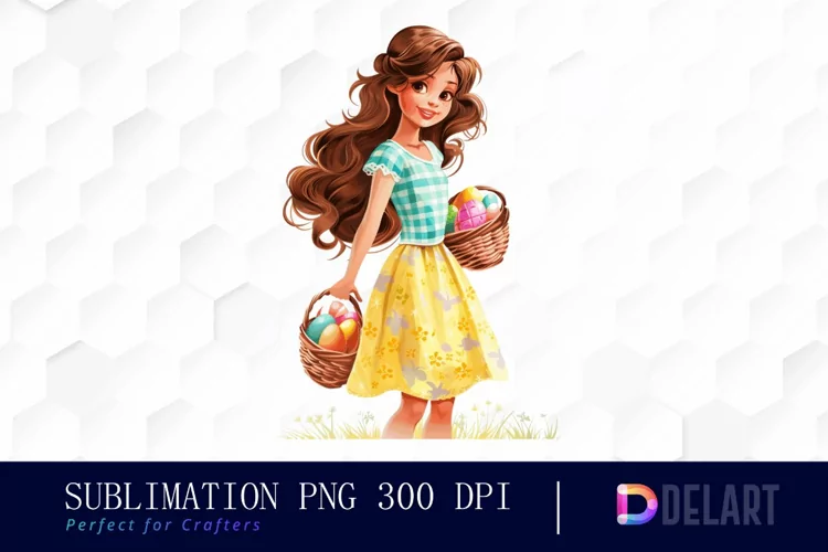 Easter Girl Graphics Clipart