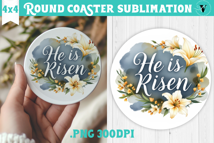 Easter Round Coaster | Watercolor Easter | Happy Easter