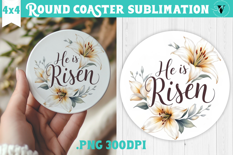 Easter Round Coaster | Watercolor Easter | Happy Easter