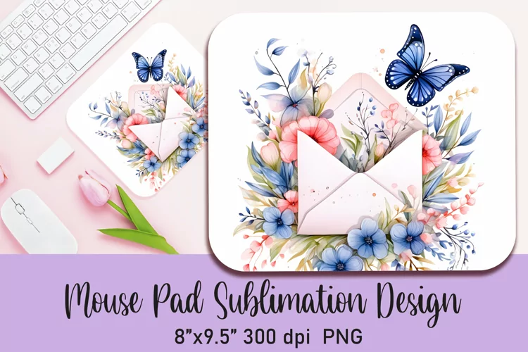 Watercolor Easter Sublimation Mouse Pad Sublimation|PNG