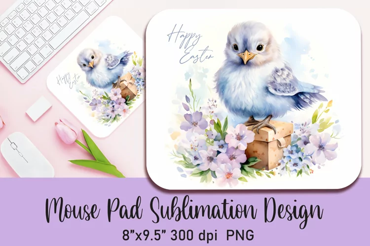 Watercolor Easter Sublimation Mouse Pad Sublimation|PNG