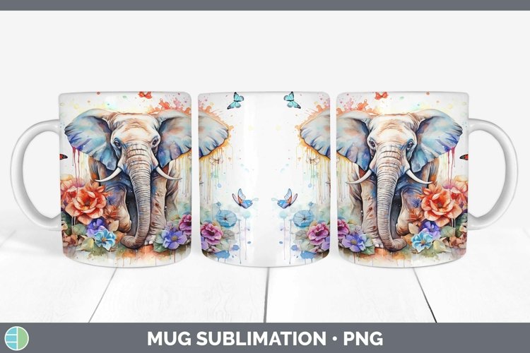 Elephant Watercolor Clipart Image 20