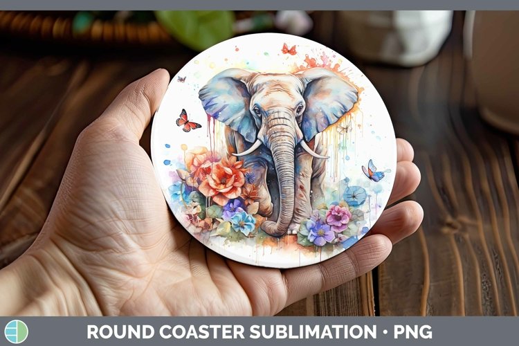 Elephant Watercolor Clipart Image 18
