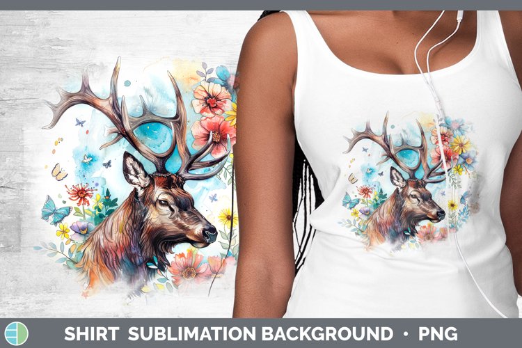 Watercolor Elk Shirt Sublimation Sublimation Background Desi