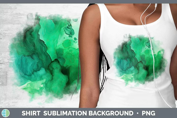 Watercolor Emerald Shirt Sublimation Sublimation Background
