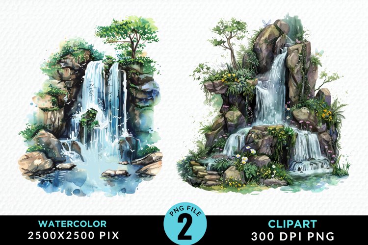 Waterfall Illustration Image 6