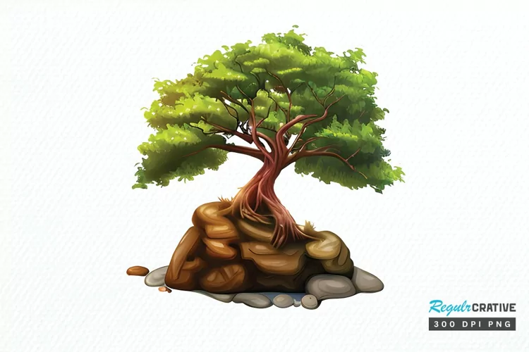 Watercolor Fairy Tree PNG Clipart