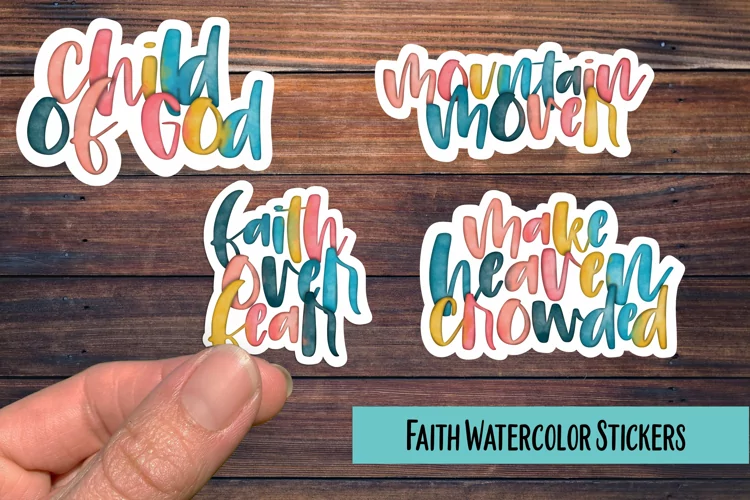 Watercolor Faith PNG Sticker Pack