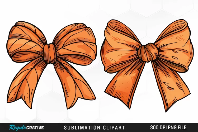 Watercolor Fall Bow Tie Artwork Clipart