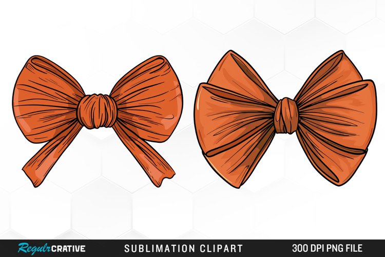 Watercolor Fall Bow Tie Artwork Clipart