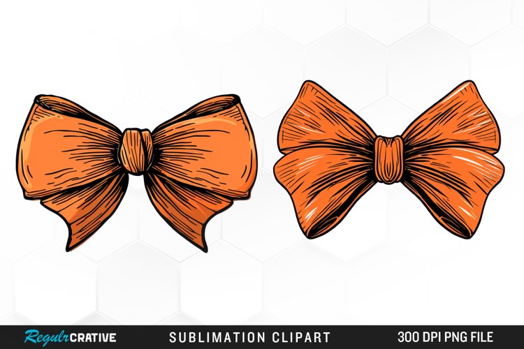 Watercolor Fall Bow Tie Image Clipart example image 1