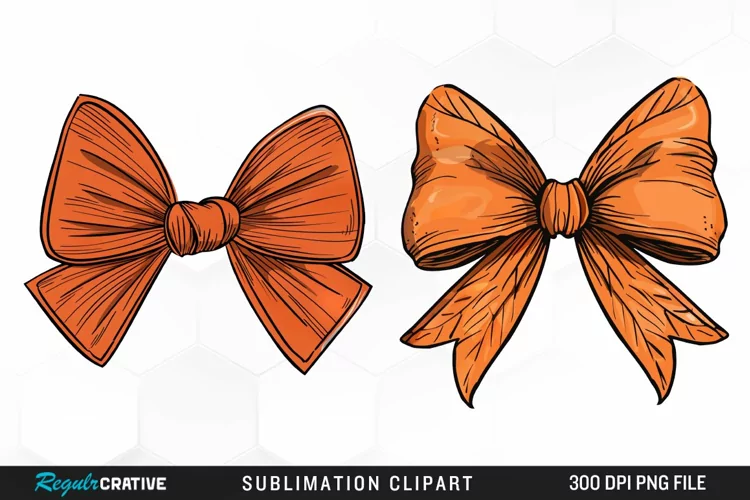 Watercolor Fall Bow Tie Artwork Clipart