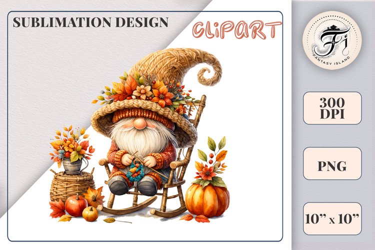 Cute Gnome Clipart Image 3