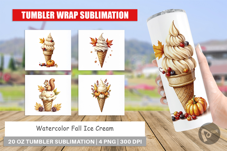 Fall Ice Cream Tumbler
