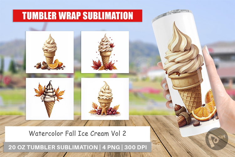 Fall Ice Cream Tumbler
