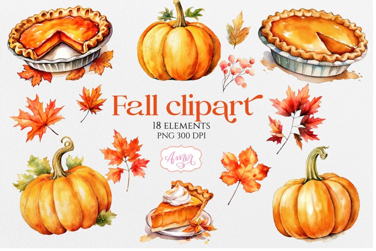 Pumpkin Watercolor Png Image 6