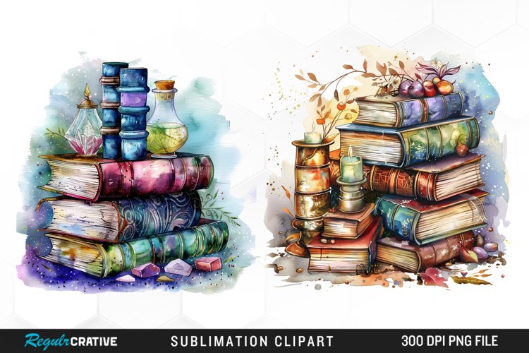 Watercolor Book Clipart