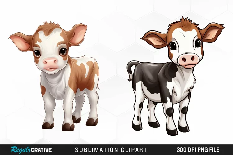 Watercolor Farm Animals Clipart
