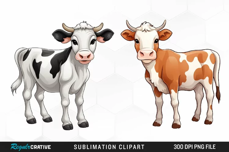 Watercolor Farm Animals Clipart