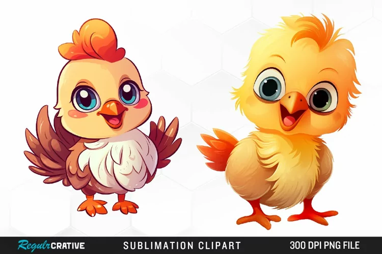 Watercolor Farm Animals Clipart