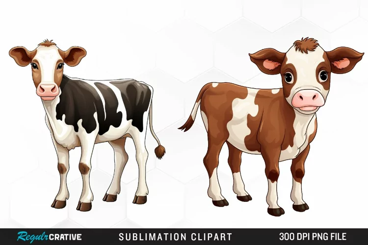 Watercolor Farm Animals Clipart