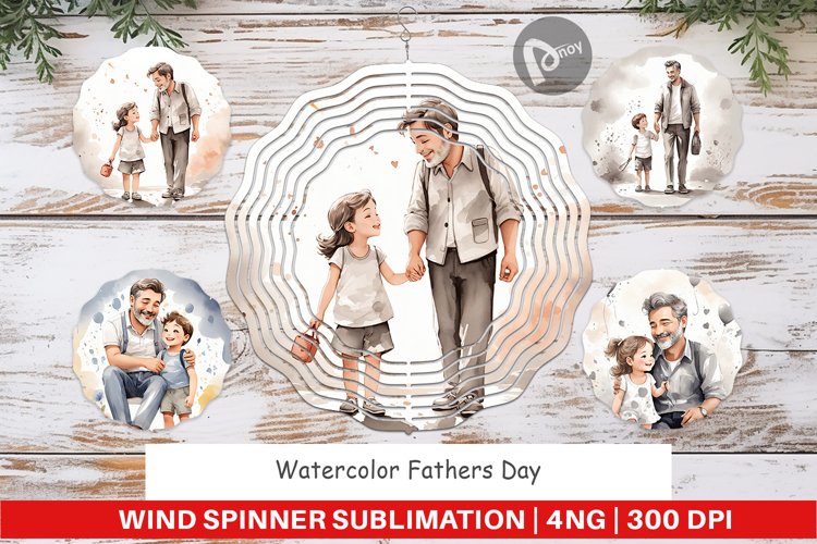 Wind Spinner Father's Day Watercolor