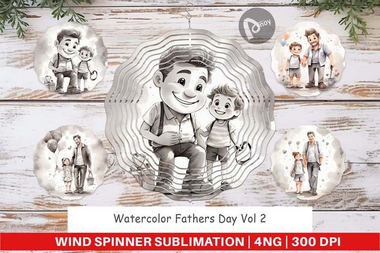 Wind Spinner Father's Day Watercolor