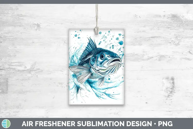 Watercolor Fish Air Freshener Sublimation Car Freshener Desi