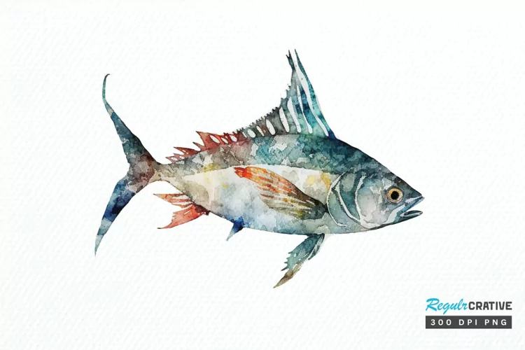 Watercolor Fish Bone PNG Clipart