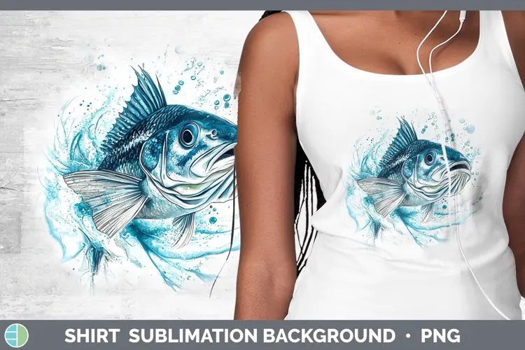 Watercolor Fish Shirt Sublimation Sublimation Background Des