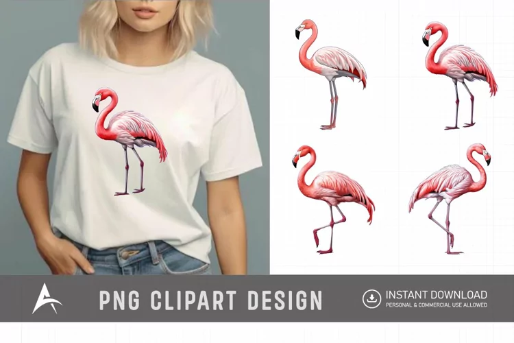 Watercolor Flamingo Clipart