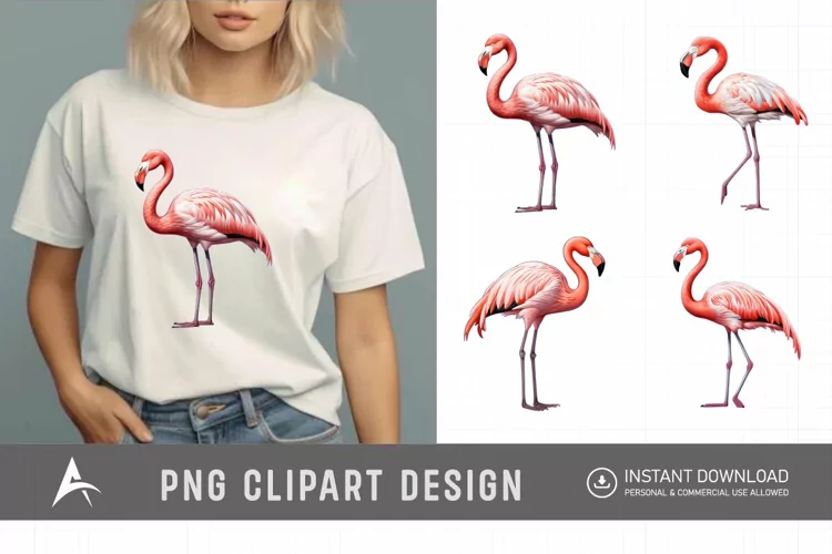 Watercolor Flamingo Clipart