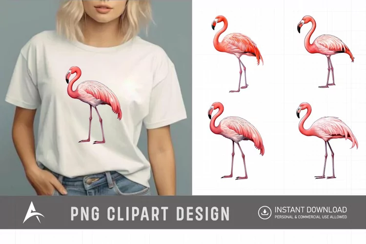 Watercolor Flamingo Clipart