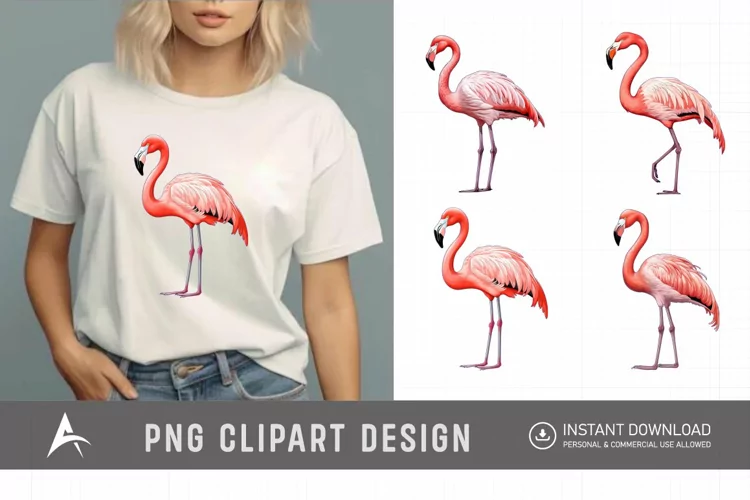 Watercolor Flamingo Clipart