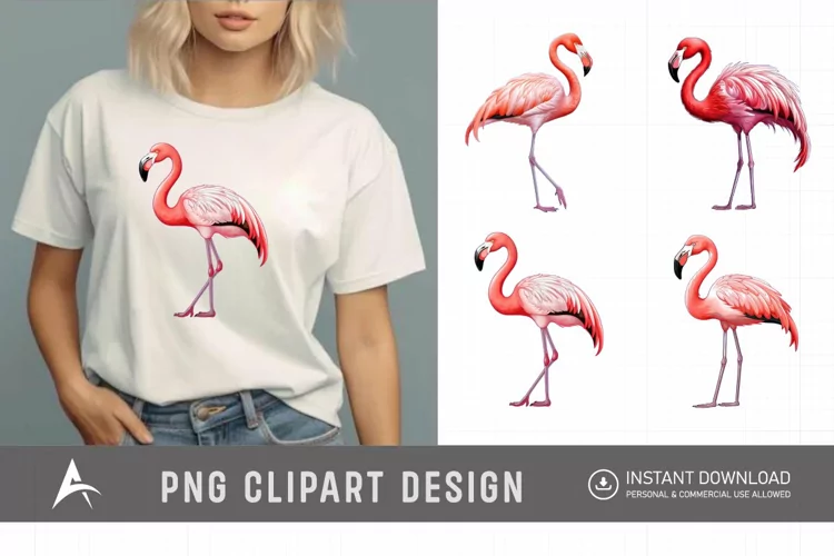 Watercolor Flamingo Clipart