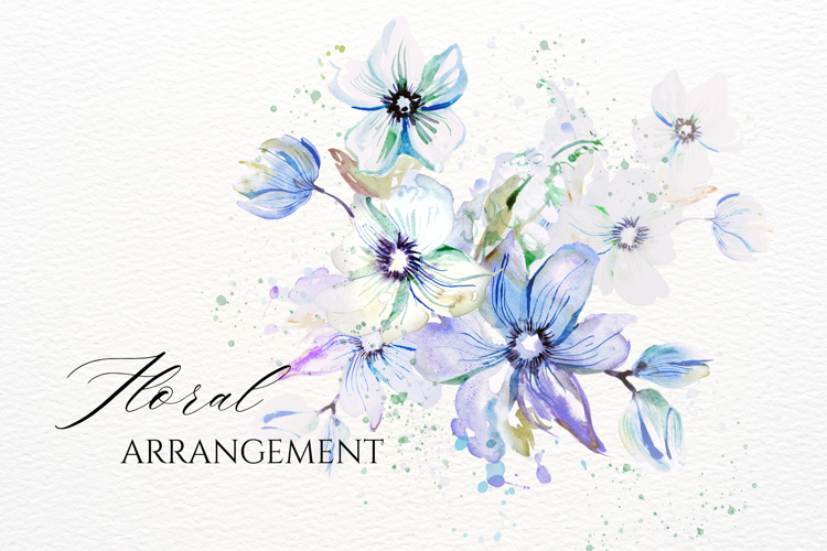 Watercolor Floral Arrangement PNG