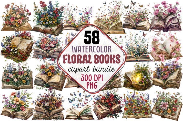 Watercolor Flower Clipart Image 4