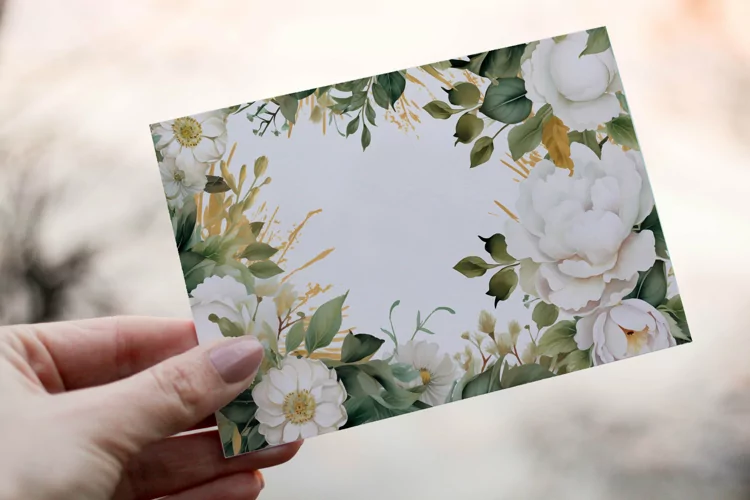 Watercolor Floral Border, Wedding card illustration