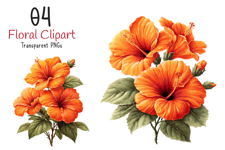 Watercolor Floral Clipart