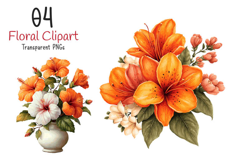 Watercolor Floral Clipart