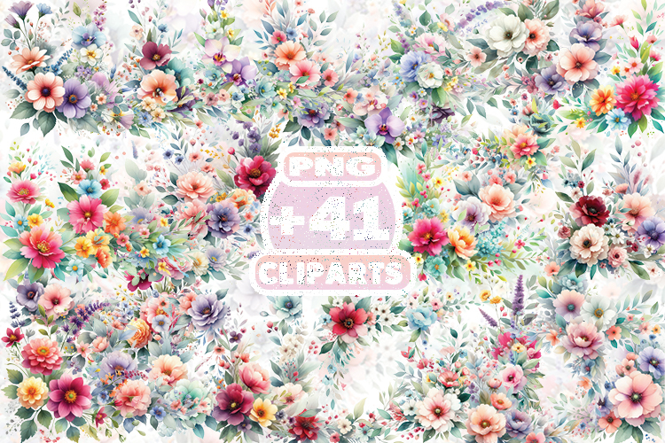 Watercolor Flowers Png