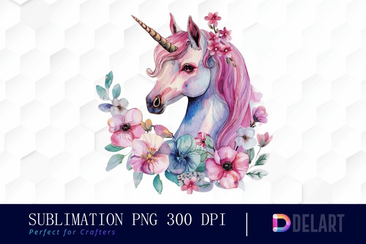 Floral Cute Unicorn Graphics Clipart