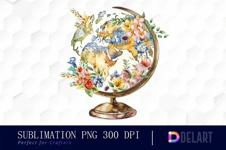 Floral Globe PNG Clipart